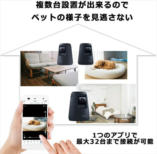 パナソニック Panasonic 屋内HDペットカメラ Works with Alexa認定 KX－HDN215－K 自動追尾機能 転倒防止構造搭載 ネットワークカメラ スマ＠ホーム