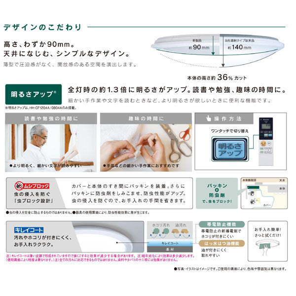 LEDシーリングライト Bluetoothスピーカー搭載 カチット式 パナソニック HH-CF1204A