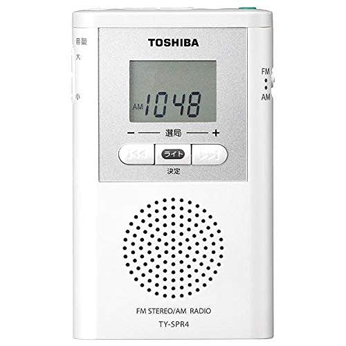 東芝 ワイドFM/AMポケットラジオTOSHIBA TY-SPR4-W