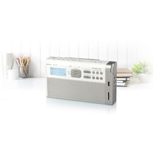 ラジオ ワイドFM/AMラジオ内蔵マイク 学習機能搭載 ホワイト 東芝 TY