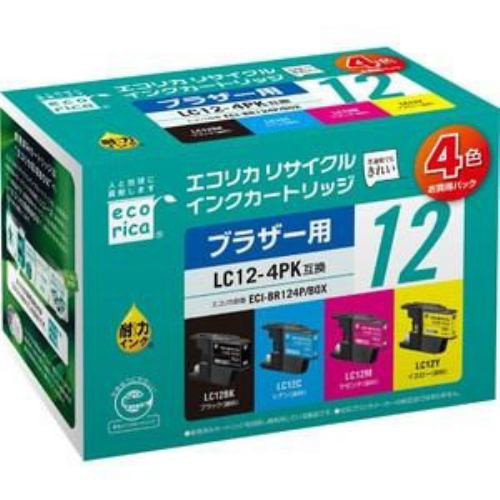 LC12-4PK 互換リサイクルインクカートリッジ エコリカ ECI-BR124P/BOX