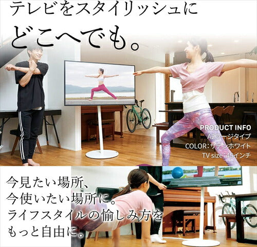 ナカムラ EQUALS イコールズ テレビ台 自立型 超低床キャスター付き テレビスタンド WALL A2 CASTER BASE ラージタイプ 45型～80型対応 ウォールナット WLTVL6238