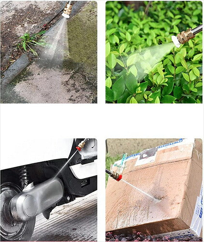 デジタルランド 充電式高圧洗浄機 DL－220622 充電式 コードレス 高圧洗浄器 充電式ハンディウォッシャー 2つバッテリー搭載 自吸式 吐出圧力2．4Mpa 吐出水量3．8L／min コンパクト 軽量 強力噴射