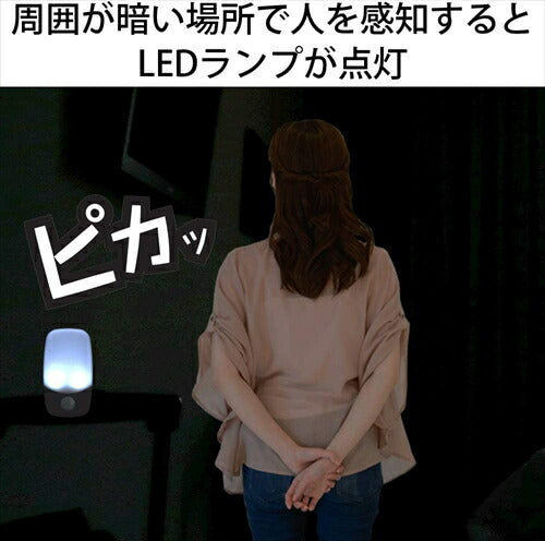 リーベックス Revex LED ライト 人感センサー どこでも使える LEDセンターライト マグピカ 木目 SL50M ブラウン 幅6×奥行3．1×高さ11cm マグピカ木目