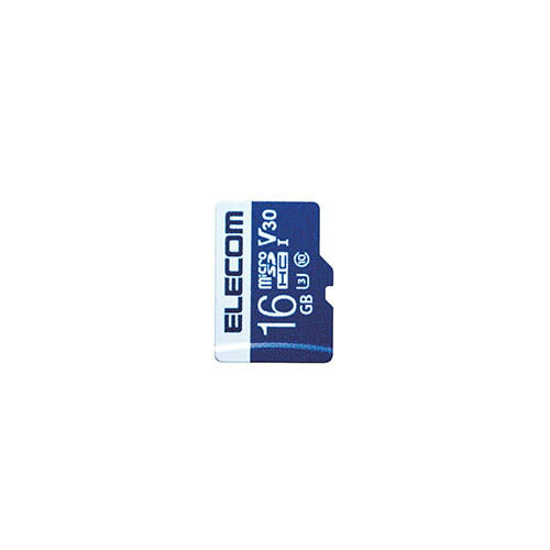 エレコム MicroSDHCカード/データ復旧サービス付/ビデオスピードクラス対応/UHS-I U3 80MB/s 16GB MF-MS016GU13V3R