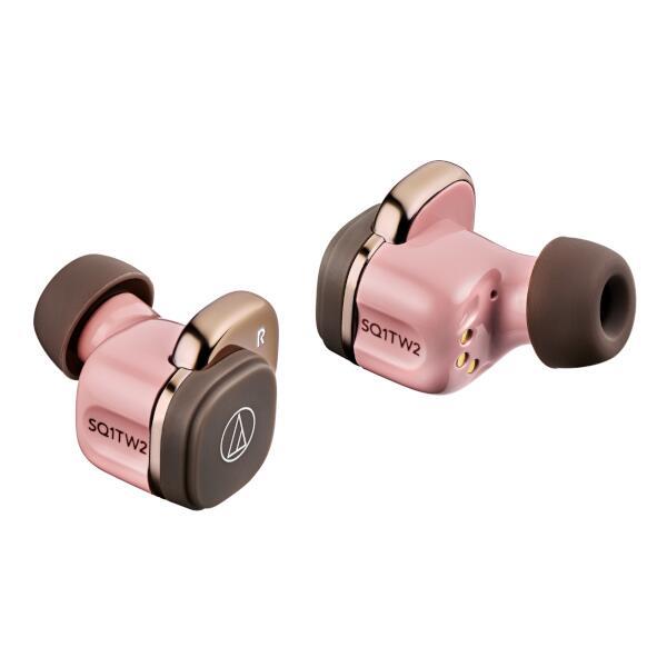 完全ワイヤレスイヤホン Bluetooth対応 ピンクブラウン audio-technica ATH-SQ1TW2 PBW