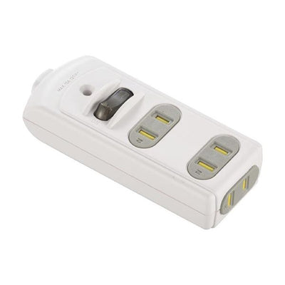 オーム電機 DIYタップ 集中スイッチ付き 3個口 HS-TM3SWX3-W