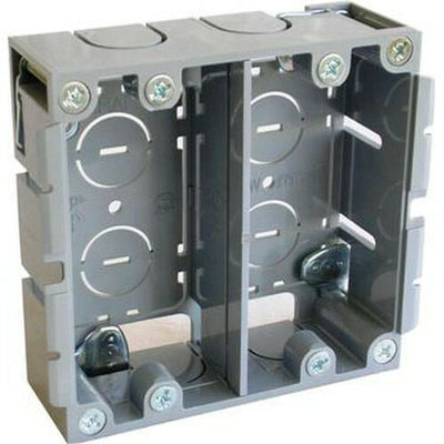 オーム電機 OHM パネルボックス ２ケ用 SBP-W（M）
