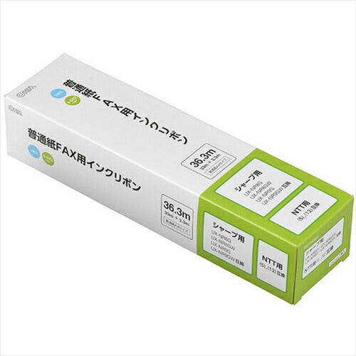 オーム電機  普通紙FAXインクリボン S－SH2タイプ OAI－FHD36S   1本入 36．3m