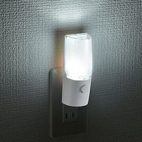 オーム電機 OHM LEDナイトライト スイッチ式 白色LED NIT－ALA6PCL－WN 06－0633 LED ナイトライト オーム