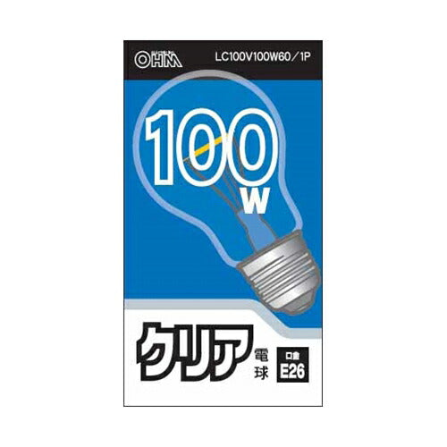 オーム電機 OHM クリア電球 LC100V100W60/1P