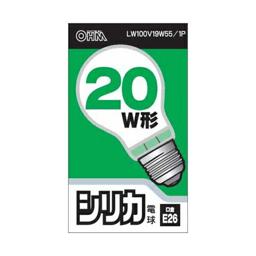 オーム電機 OHM シリカ電球 LW100V19W55/1P