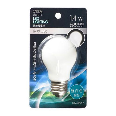 LED電球 装飾用 E26 昼白色 オーム電機 LDA1N-H 13