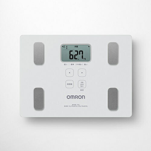 オムロン OMRON 体組成計 体重体組成計 カラダスキャン 体脂肪率 内臓脂肪レベル 両足測定タイプ 薄くてスリムな本体 HBF235 JW