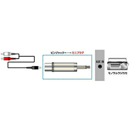 JVCケンウッド ピンジャック-ミニプラグ AP-108A