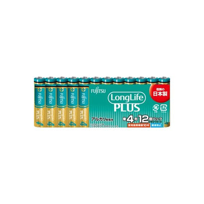 乾電池 アルカリ 単4形 LongLifePlus 12個パック FDK LR03LP(12S)