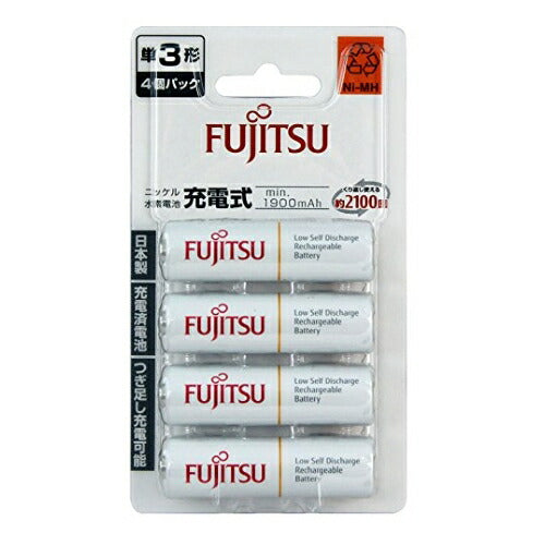 富士通 FUJITSU ニッケル水素電池 単3形 1.2V 4個パック 日本製 HR-3UTC(4B) FDK