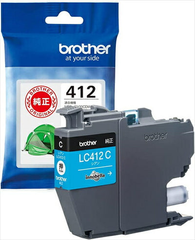 ブラザー工業 ブラザー純正 インクカートリッジ シアン LC412C 対応型番：MFC－J7300CDW、MFC－J7100CDW ブラザーインク