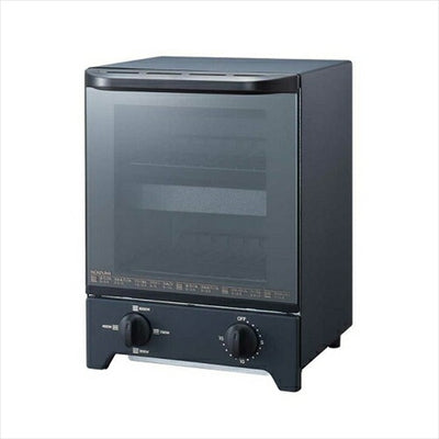 コイズミ オーブントースター 縦型 1000W ヒーター切替4段階 2枚焼き ミラーガラス扉 ブラックKOS－1031／K