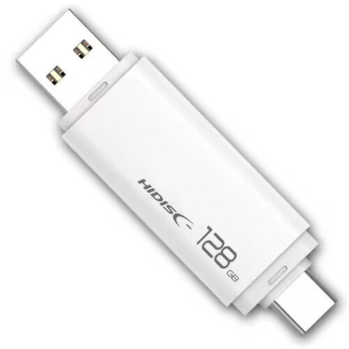 磁気研究所 HIDISC USB3.2 Gen2 Type-C メモリ Type-Aコネクタ搭載 HDUF134C128G3C ホワイト 128GB