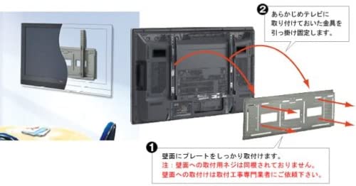 「Spiderシリーズ」 薄型テレビ対応壁掛金具・角度固定タイプ(26V~37V型) ハヤミ工産 MX601