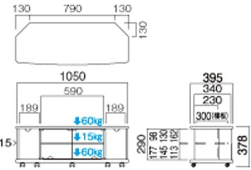 【TIMEZ】 「Zシリーズ」 薄型テレビスタンド(37~42型) ハヤミ工産 TV-Z105